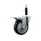 Service Caster 4'' Black Poly Swivel 3/4'' Expanding Stem Caster Total Lock Brake SCC-EXTTL20S414-PPUB-BLK-34 - alternate 1